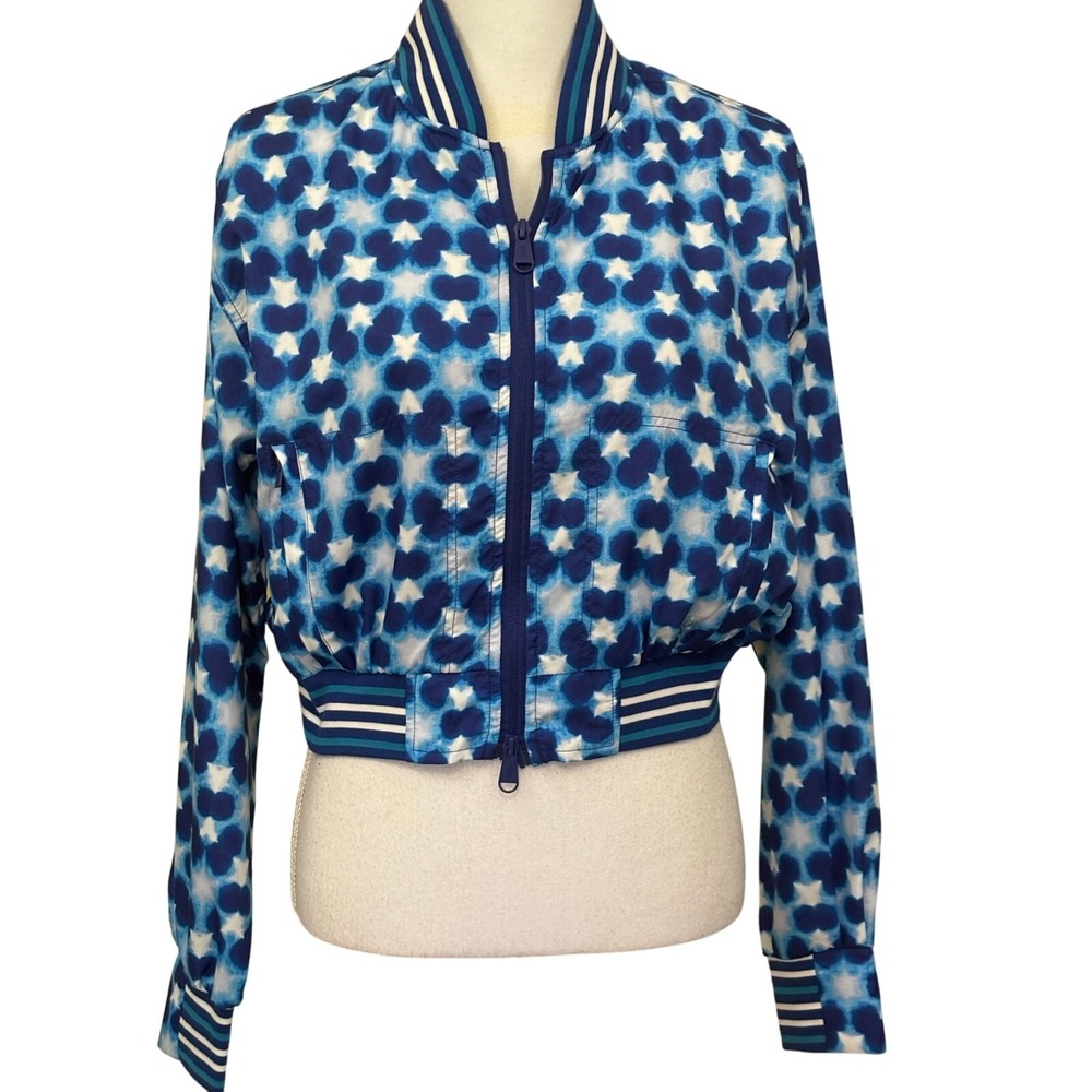 FP Movement Free People Top Seed Tennis Jacket Blue Small NWT Tenniscore Sporty